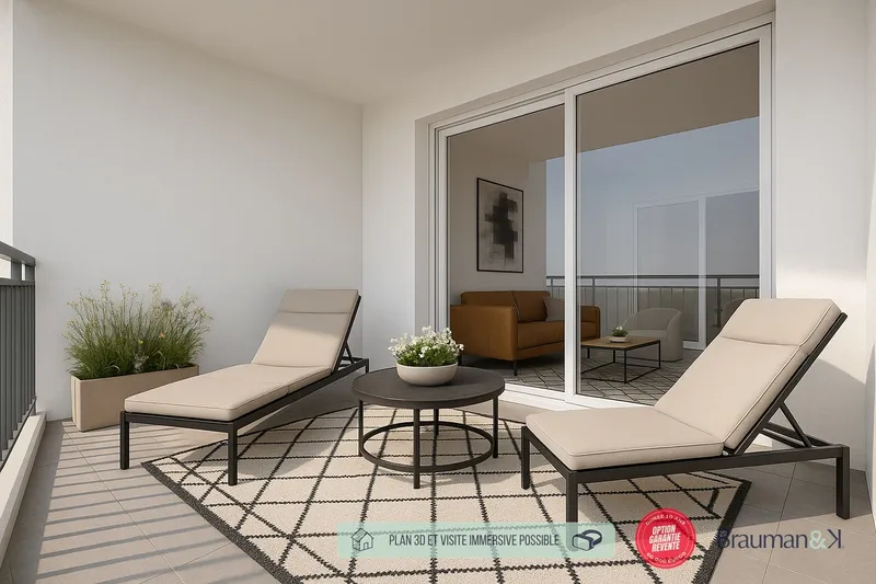 T3 neuf de 68 m² avec terrasse de 10 m² et parking - Photo 5