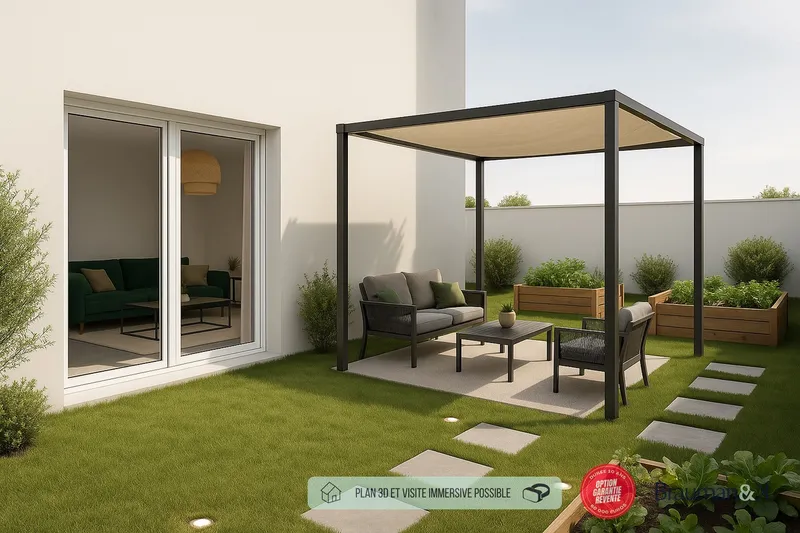 Appartement T2 de 45 m² avec jardin de 57 m² et parking - Photo 4