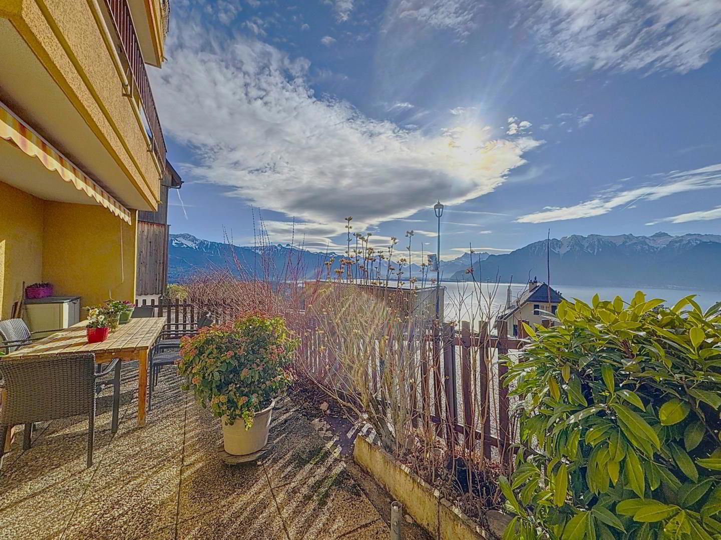 Vue sur le Léman à quelques minutes du funiculaire !