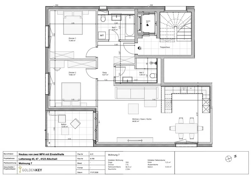 Schlüsselfertige 3.5-Zimmer-Neubauwohnung mit 12 m² Balkon - Photo 5