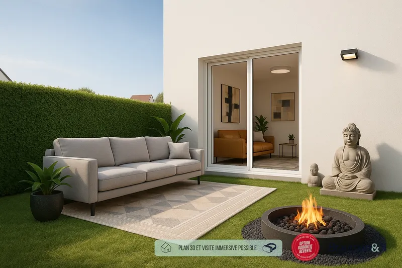 2 pièces de 46 m² avec terrasse de 13 m² et jardin de 45 m² - Photo 4