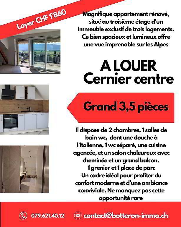 À louer : Appartement moderne et lumineux