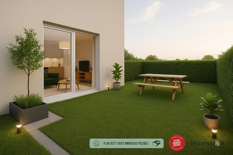 3 pièces de 67 m² avec jardin de 64 m² et 2 parkings - Photo 5