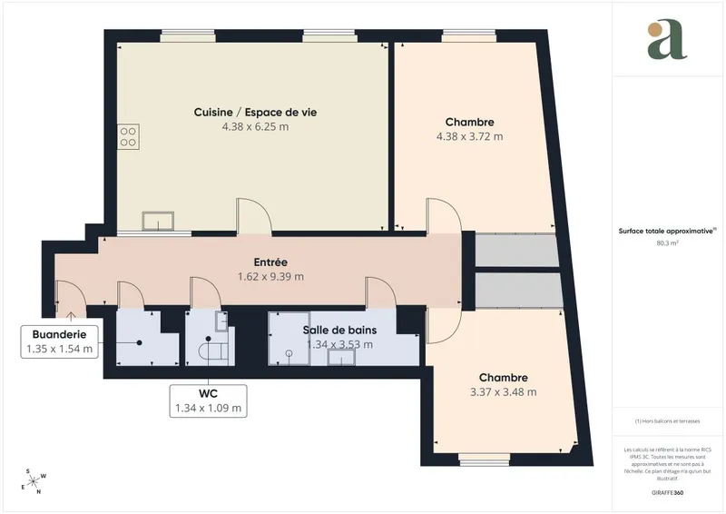 Appartement traversant de 80 m² avec cave, grenier et buanderie – Monplaisir - Photo 4