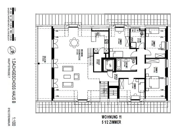 Moderne 5.5-Zimmer-Dach-Maisonette-Wohnung mit Balkon in Steinmaur - Photo 4