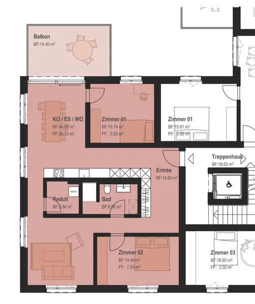 Neubau 3.5-Zimmer-Wohnung mit Balkon und schöner Aussicht in Bilten - Photo 5