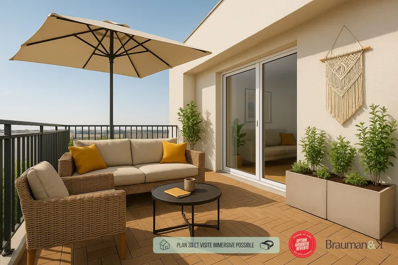 Appartement T3 de 63 m² avec terrasse de 10 m² et parking - Photo 5