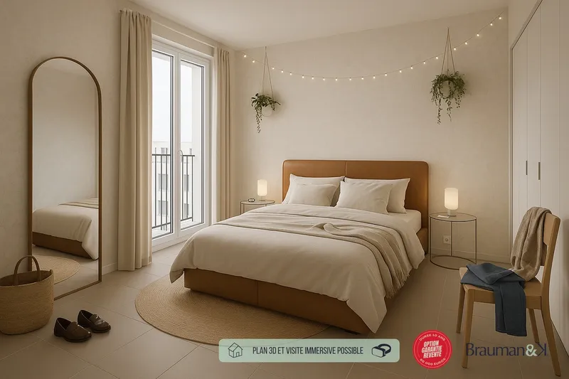 3 pièces de 61 m² avec terrasse de 7 m² et parking - Photo 3