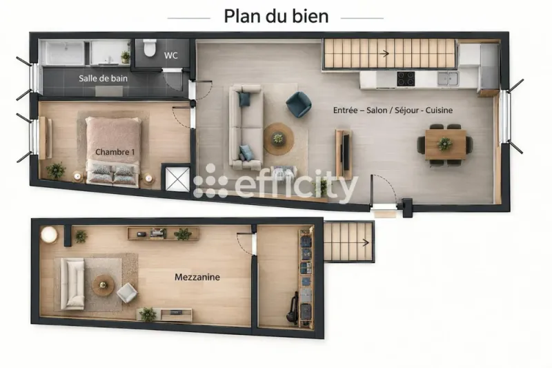 Appartement - 3 pièces - 52 m² - Photo 2