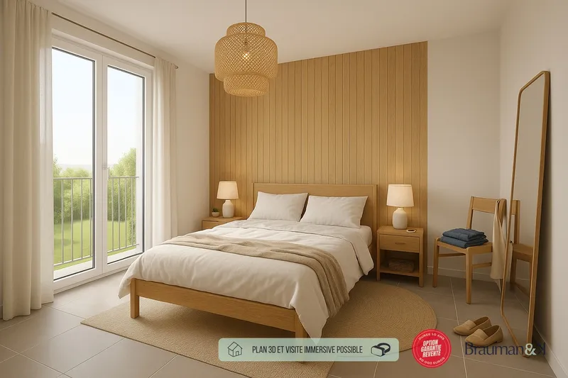 T3 neuf de 62 m² avec terrasse de 6 m² et jardin de 36 m² et parking - Photo 3