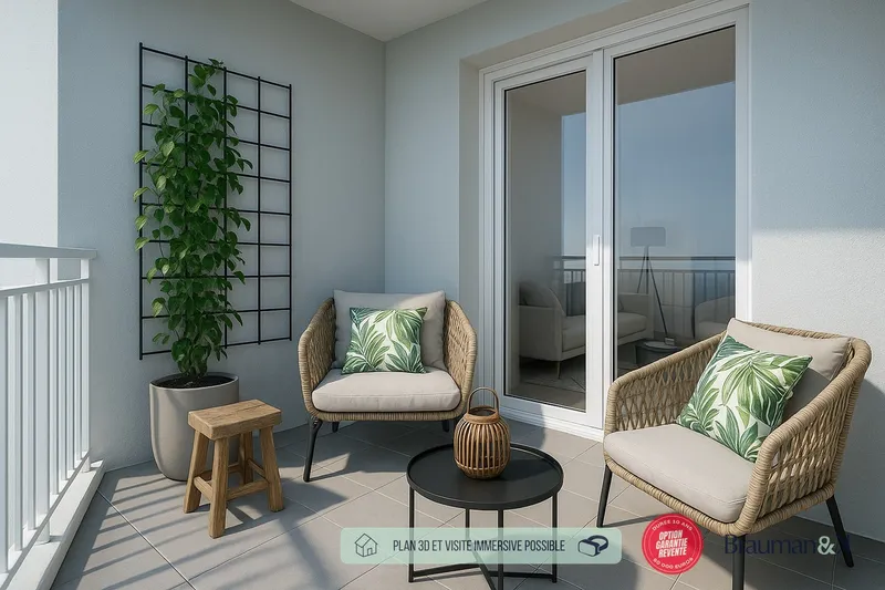 Studio neuf de 24 m² avec terrasse de 6 m² et parking - Photo 3
