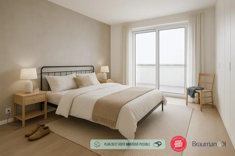 3 pièces de 66 m² avec terrasse de 25 m² et jardin de 53 m² et parking - Photo 2