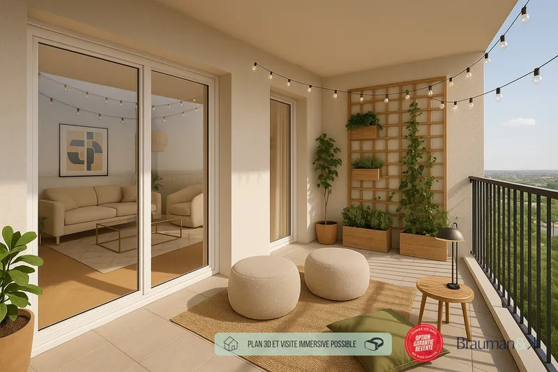 1 pièces de 23 m² avec terrasse de 7 m² et parking - Photo 3