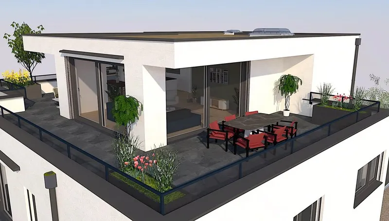 3.5 Zimmer Attika-Wohnung mit 140m2 Terrasse - Photo 2