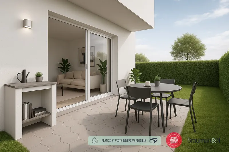 Appartement T3 de 68 m² avec jardin de 64 m² et parking - Photo 5