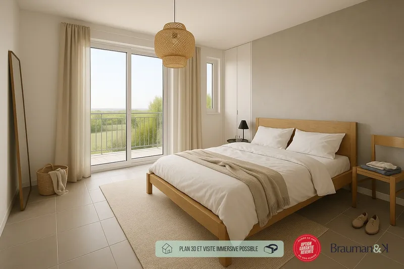 T3 neuf de 62 m² avec terrasse de 6 m² et jardin de 36 m² et parking - Photo 2