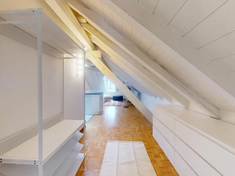 Charmant appartement meublé 1 chambre sous les toits avec poutres apparentes – Servette, Genève - Photo 4