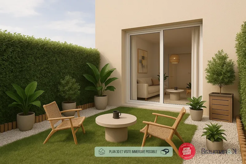 Appartement T2 de 37 m² avec terrasse de 9 m² et jardin de 18 m² - Photo 4