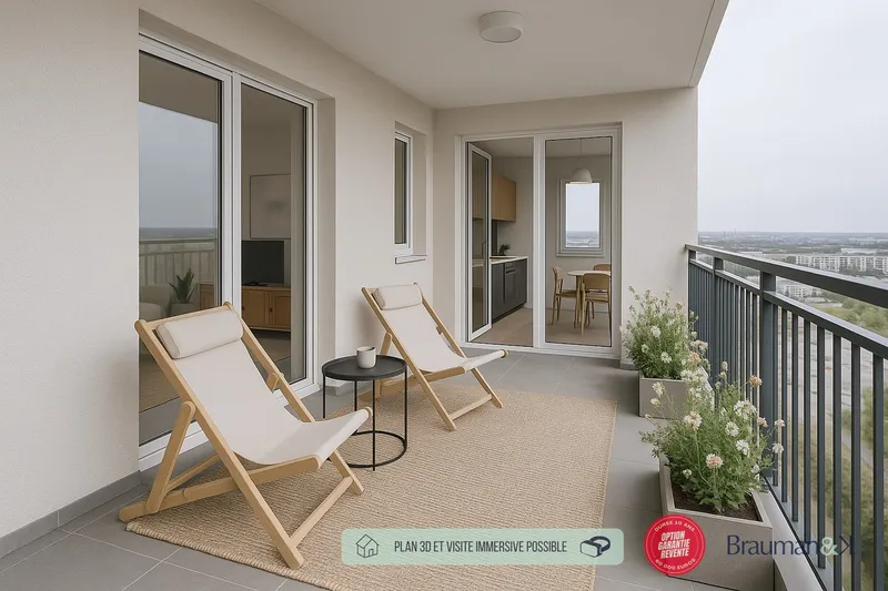 Appartement T3 de 68 m² avec terrasse de 8 m² et parking - Photo 5