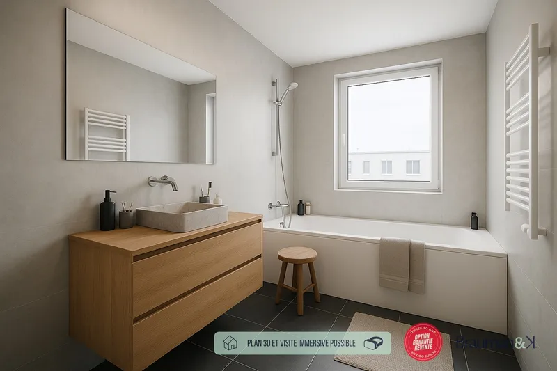 3 pièces de 66 m² avec terrasse de 25 m² et jardin de 53 m² et parking - Photo 4