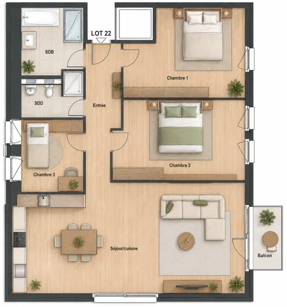 Ollon - Appartement Neuf 4.5 pièces avec balcon et mezzanine - Photo 5