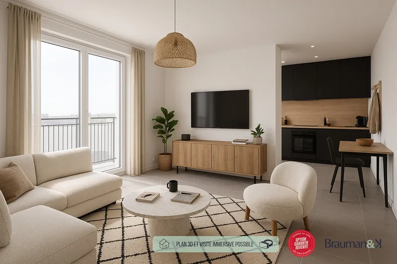 Appartement à vendre, 3 pièces, 65 m², Gieres