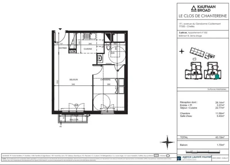 Appartement à louer - Photo 2
