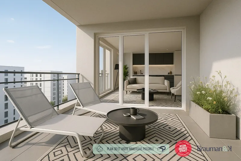 3 pièces de 62 m² avec terrasse de 13 m² et parking - Photo 5