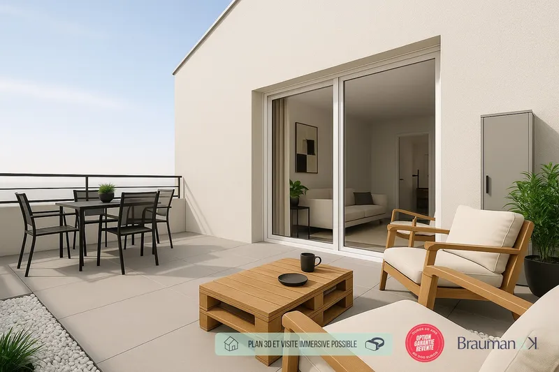 Appartement T3 de 69 m² avec terrasse de 13 m² et parking - Photo 5