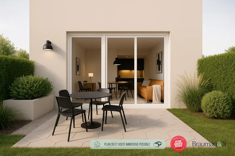 Appartement T3 de 68 m² avec terrasse de 19 m² et jardin de 134 m² et parking - Photo 5