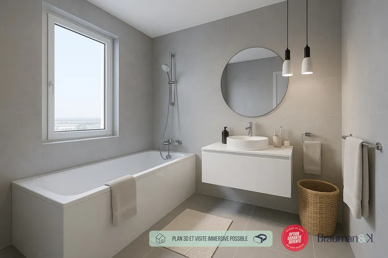 3 pièces de 77 m² avec terrasse de 9 m² et 2 parkings - Photo 4