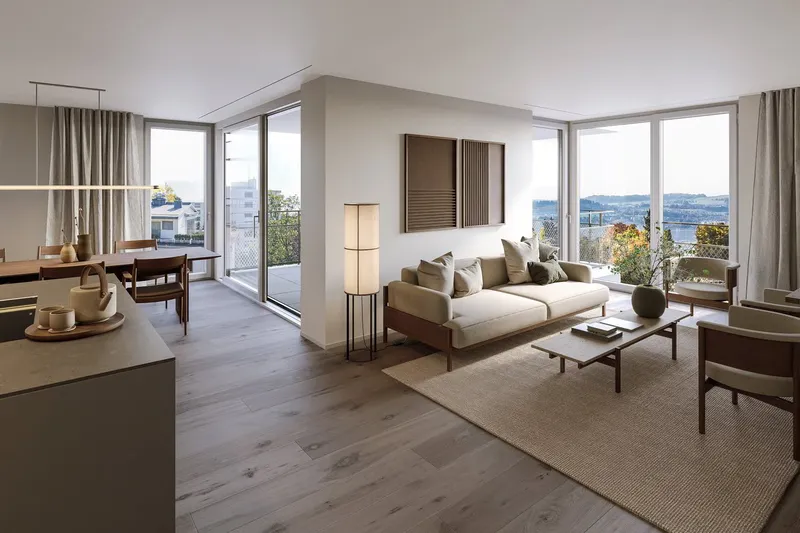 Baubeginn erfolgt: Grosse Terrassen, zentrale Lage, starke Architektur - Photo 2