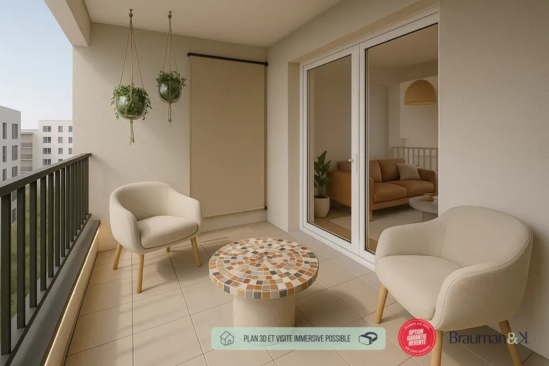 Appartement T3 de 52 m² avec terrasse de 5 m² et parking - Photo 5