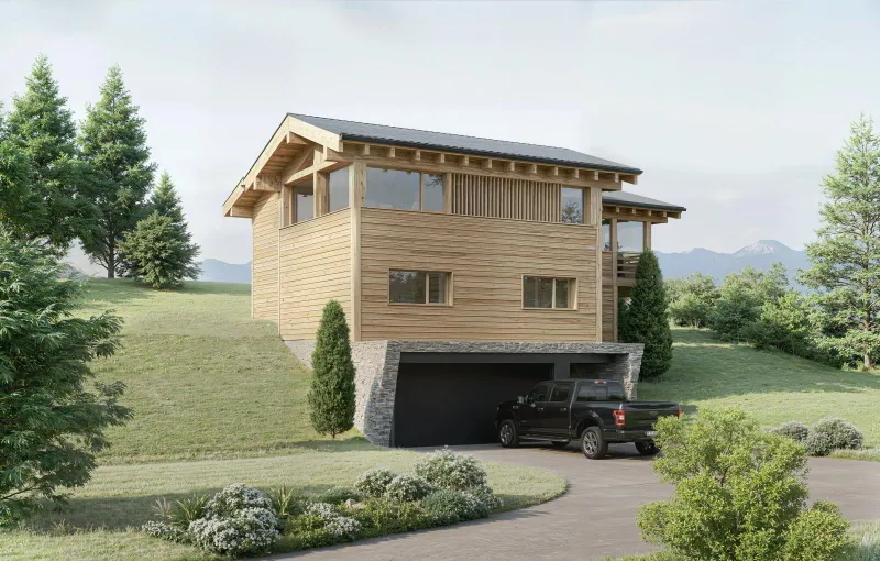 Projet de chalet individuel avec vue panoramique et permis de construire en force - Photo 4