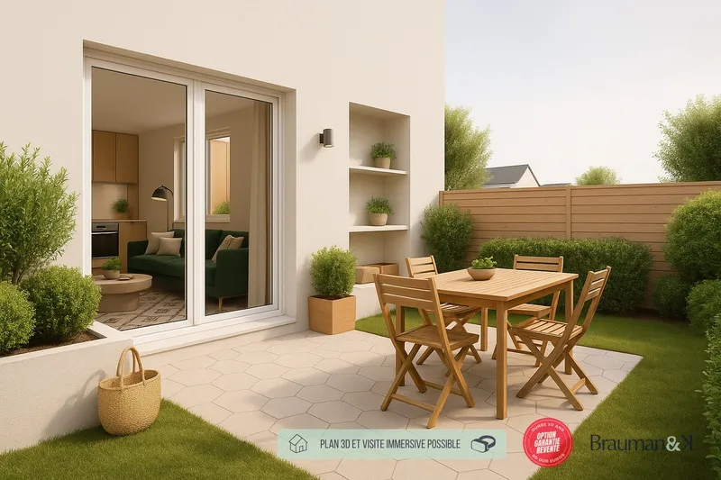 3 pièces de 71 m² avec jardin de 105 m² et parking - Photo 5