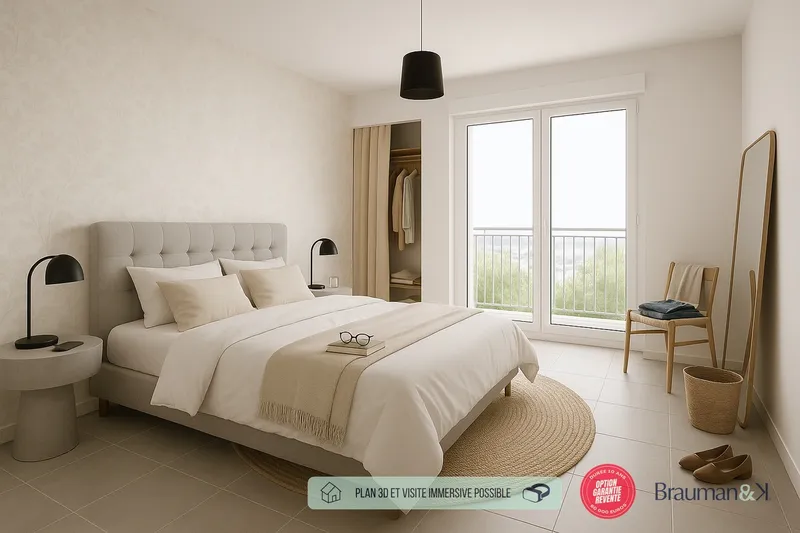 3 pièces de 57 m² avec terrasse de 6 m² et parking - Photo 3