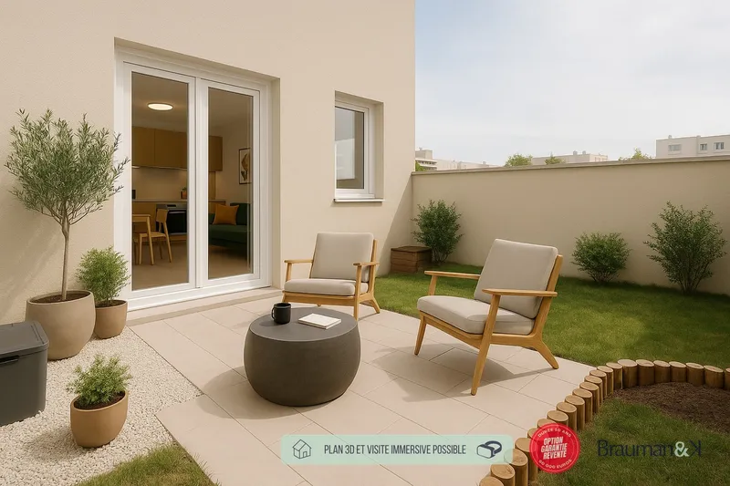 Appartement Studio de 34 m² avec terrasse de 5 m² et jardin de 11 m² - Photo 3