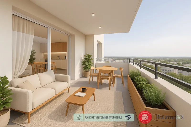 Studio neuf de 28 m² avec terrasse de 11 m² - Photo 3