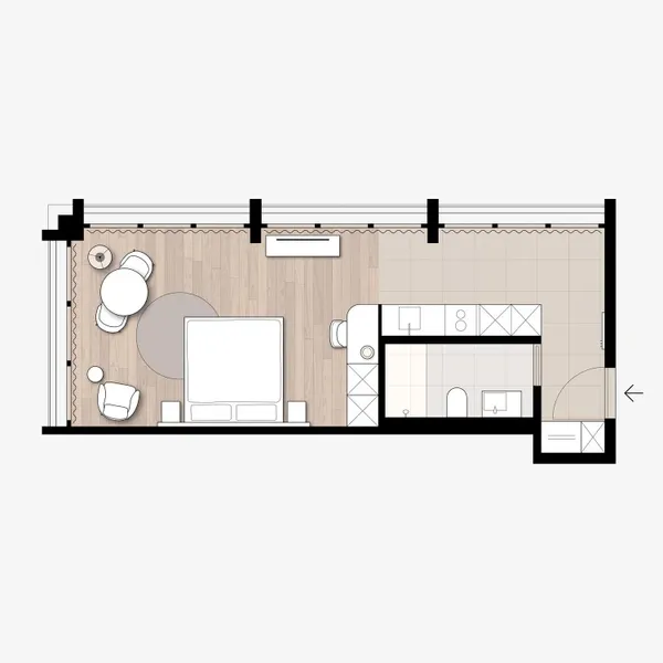 Studio Apartment Suite möbiliert in Cham (Zug), Papieri-Areal - Photo 5