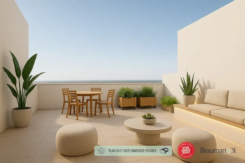 2 pièces de 44 m² avec terrasse de 14 m² et parking - Photo 4