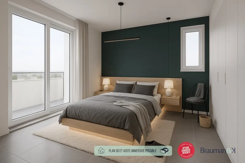 Appartement T3 de 68 m² avec jardin de 13 m² et 2 parkings - Photo 3
