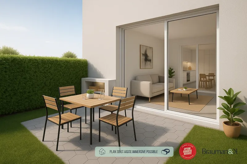 Appartement T2 de 40 m² avec jardin de 30 m² et parking - Photo 4