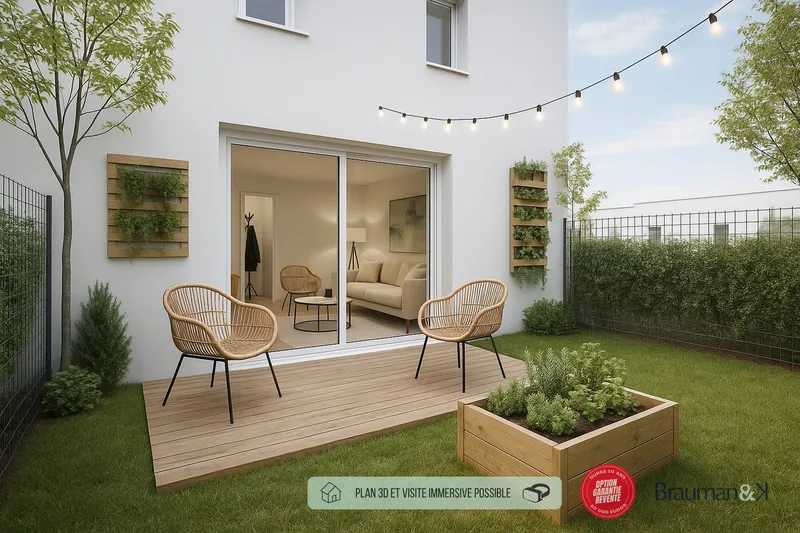 Studio neuf de 35 m² avec terrasse de 7 m² et jardin de 2 m² - Photo 3