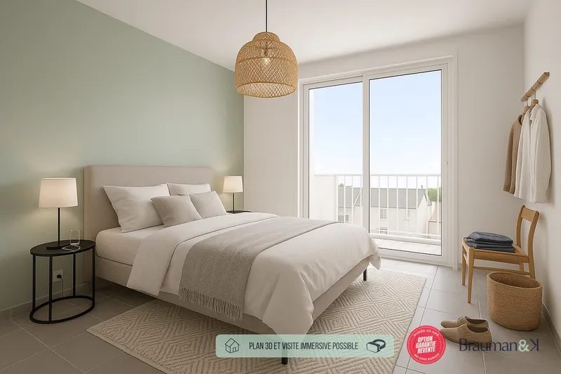 Appartement T3 de 68 m² avec jardin de 64 m² et parking - Photo 3