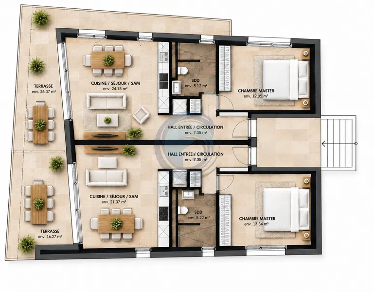 APPARTEMENT NEUF DE 2,5 PIÈCES AVEC TERRASSE - Photo 3