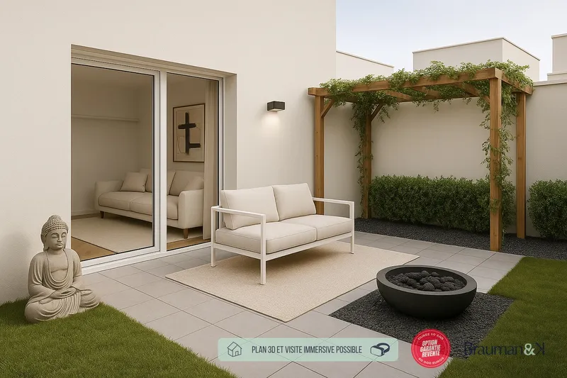 1 pièces de 61 m² avec jardin de 24 m² - Photo 3