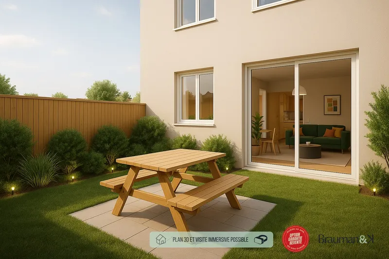3 pièces de 66 m² avec terrasse de 10 m² et jardin de 55 m² et parking - Photo 5