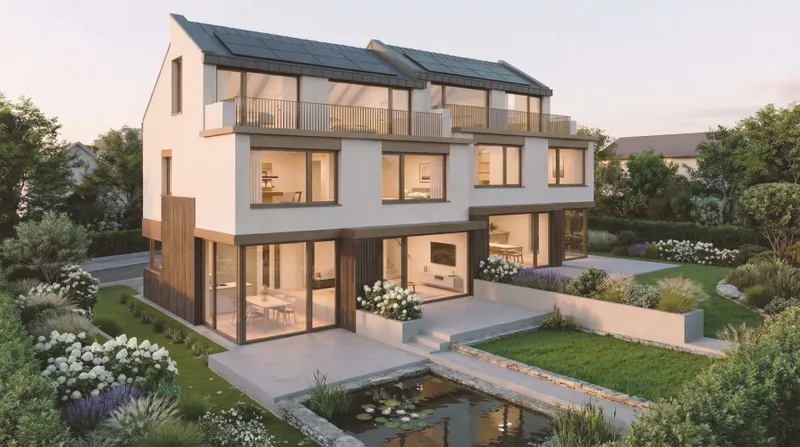 6.5-Zimmer-Doppelhaus mit Garten und Alpenblick in Wettswil - Photo 2