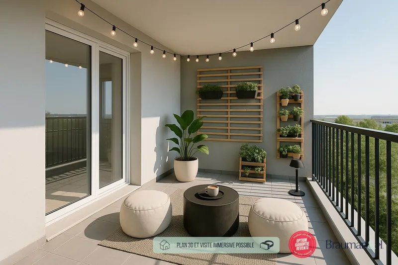 3 pièces de 61 m² avec terrasse de 8 m² et 2 parkings - Photo 5