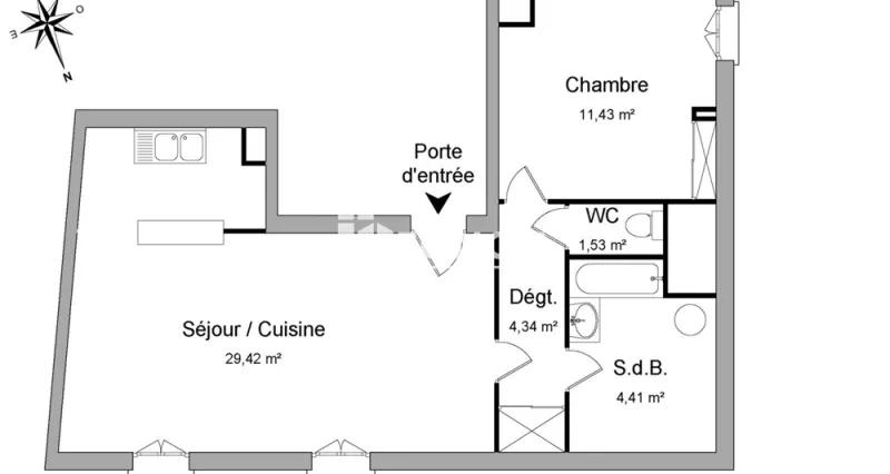 Location Appartement 2 pièces 51.13 m² - Melun 77000 - Photo 2